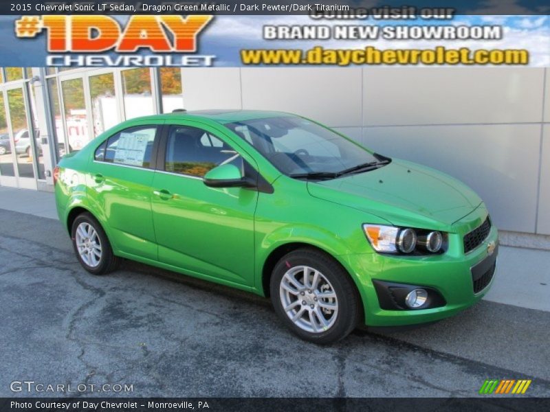 Dragon Green Metallic / Dark Pewter/Dark Titanium 2015 Chevrolet Sonic LT Sedan