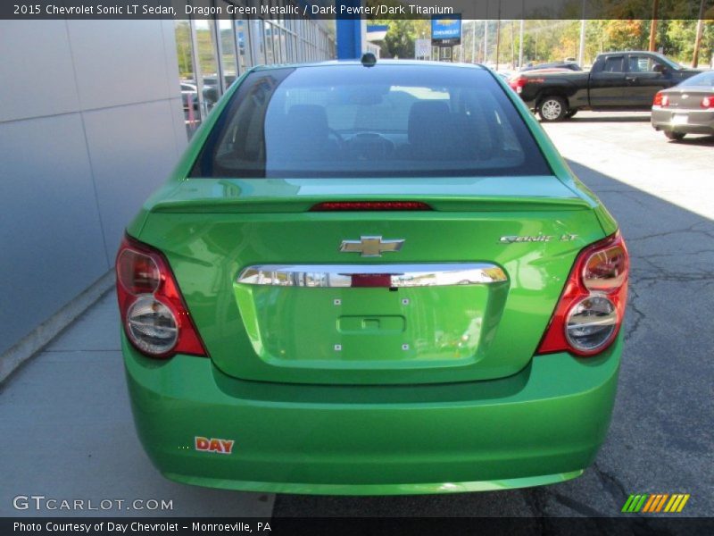 Dragon Green Metallic / Dark Pewter/Dark Titanium 2015 Chevrolet Sonic LT Sedan