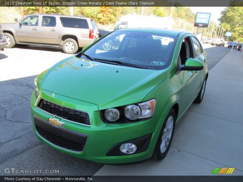 Dragon Green Metallic / Dark Pewter/Dark Titanium 2015 Chevrolet Sonic LT Sedan