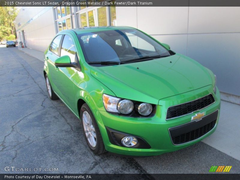 Dragon Green Metallic / Dark Pewter/Dark Titanium 2015 Chevrolet Sonic LT Sedan