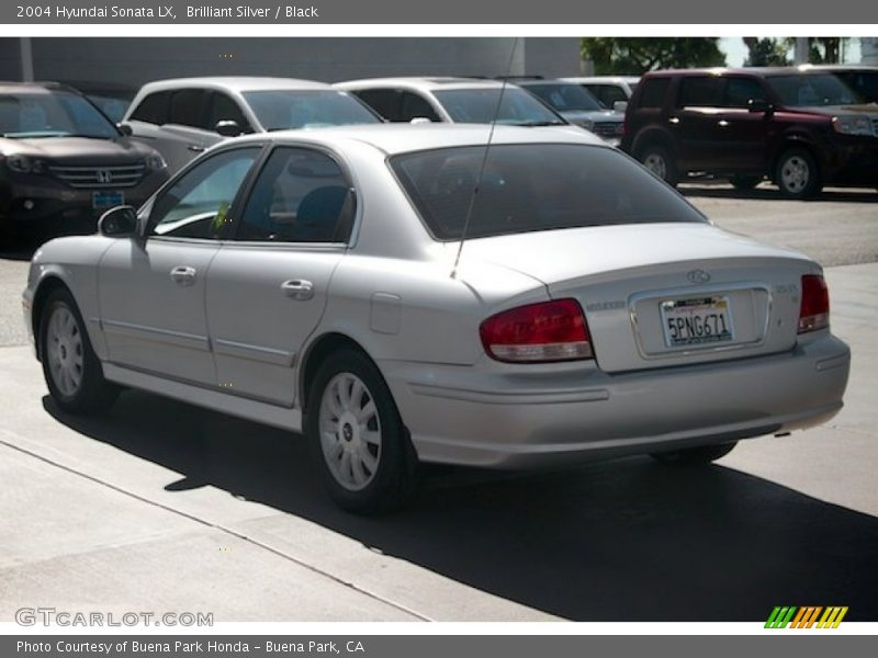 Brilliant Silver / Black 2004 Hyundai Sonata LX