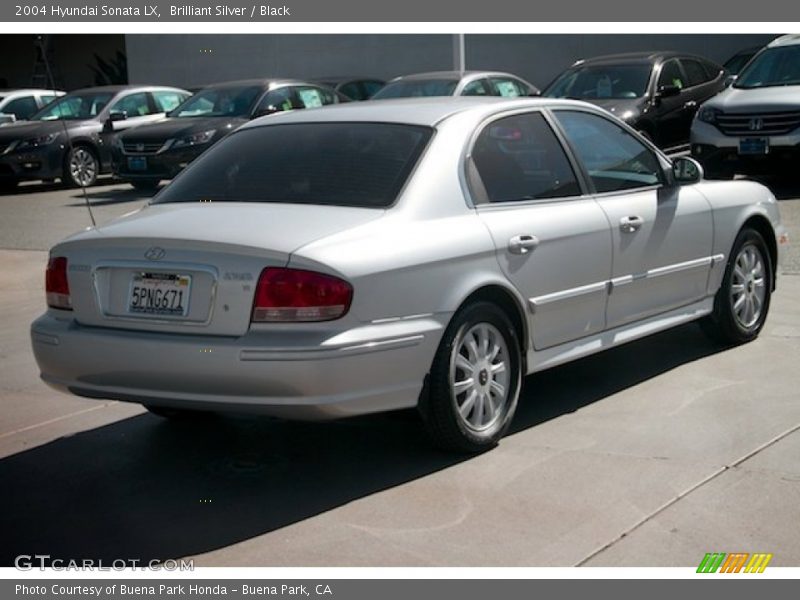 Brilliant Silver / Black 2004 Hyundai Sonata LX