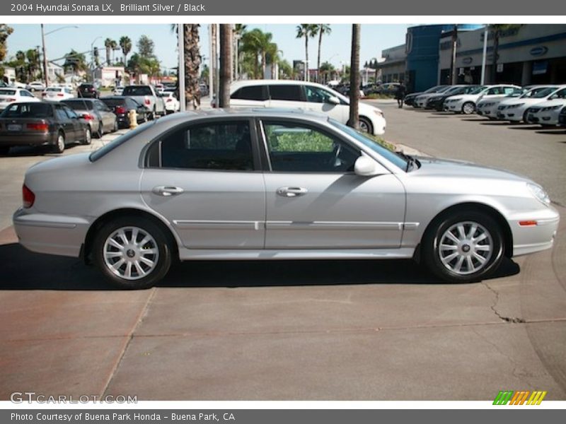 Brilliant Silver / Black 2004 Hyundai Sonata LX