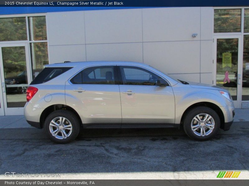 Champagne Silver Metallic / Jet Black 2015 Chevrolet Equinox LS