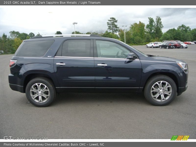 Dark Sapphire Blue Metallic / Light Titanium 2015 GMC Acadia SLT