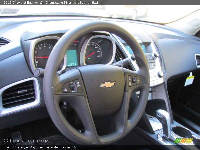 Champagne Silver Metallic / Jet Black 2015 Chevrolet Equinox LS