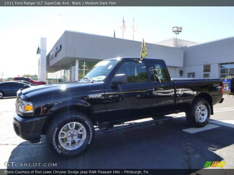 Black / Medium Dark Flint 2011 Ford Ranger XLT SuperCab 4x4