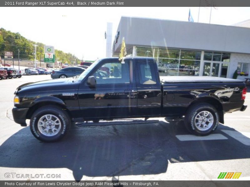 Black / Medium Dark Flint 2011 Ford Ranger XLT SuperCab 4x4