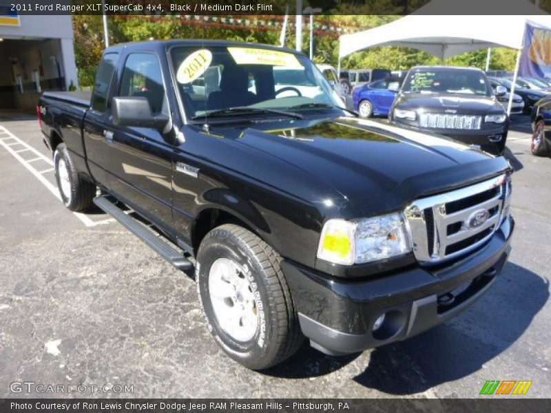 Black / Medium Dark Flint 2011 Ford Ranger XLT SuperCab 4x4