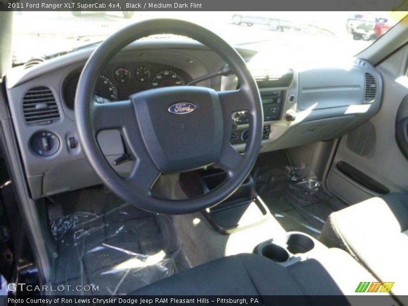 Black / Medium Dark Flint 2011 Ford Ranger XLT SuperCab 4x4