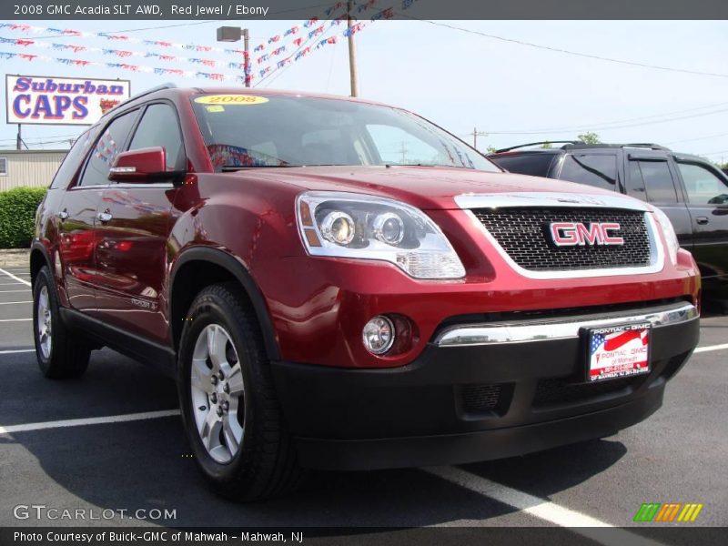 Red Jewel / Ebony 2008 GMC Acadia SLT AWD