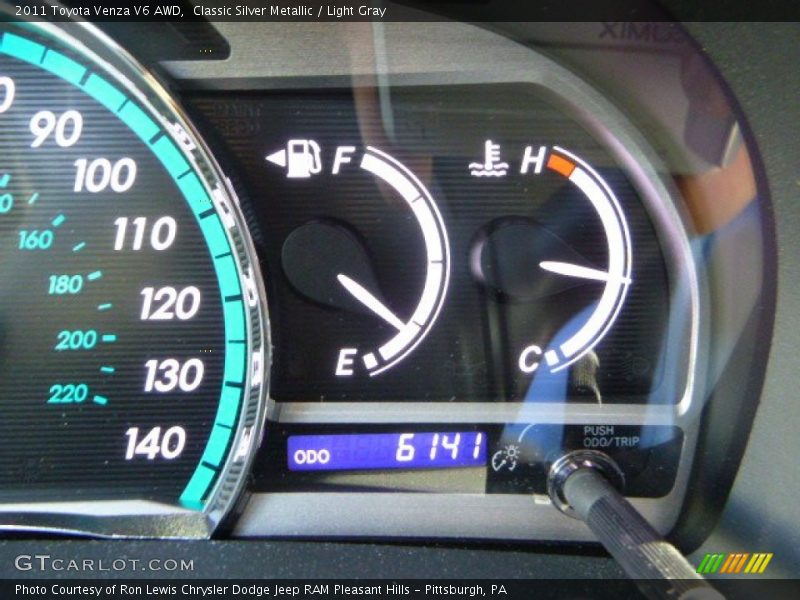 Classic Silver Metallic / Light Gray 2011 Toyota Venza V6 AWD