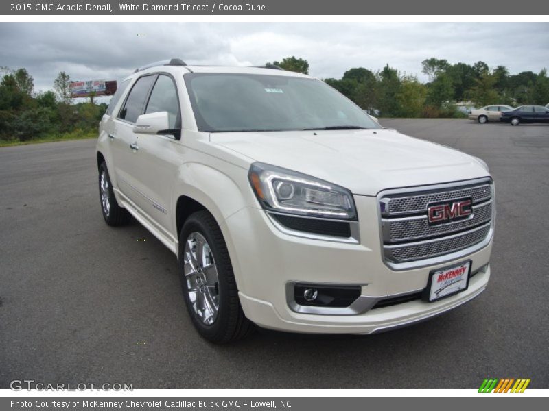 White Diamond Tricoat / Cocoa Dune 2015 GMC Acadia Denali