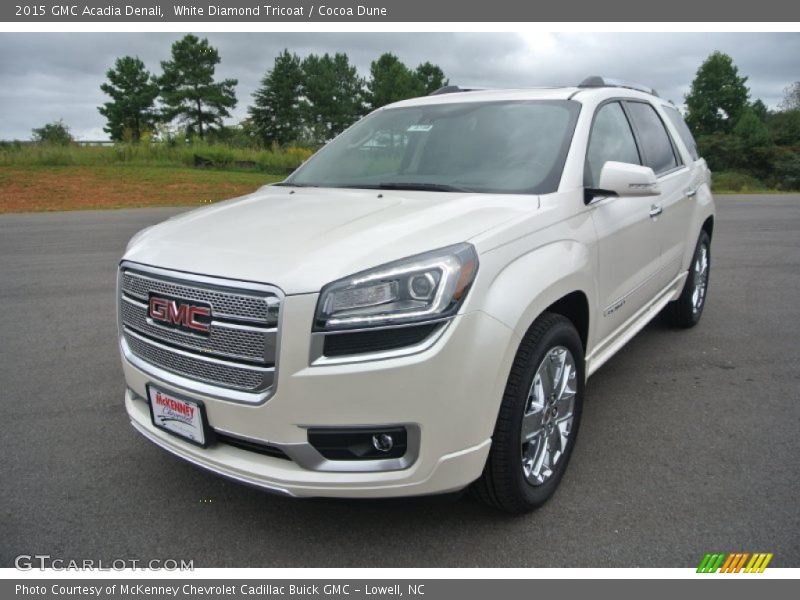 White Diamond Tricoat / Cocoa Dune 2015 GMC Acadia Denali