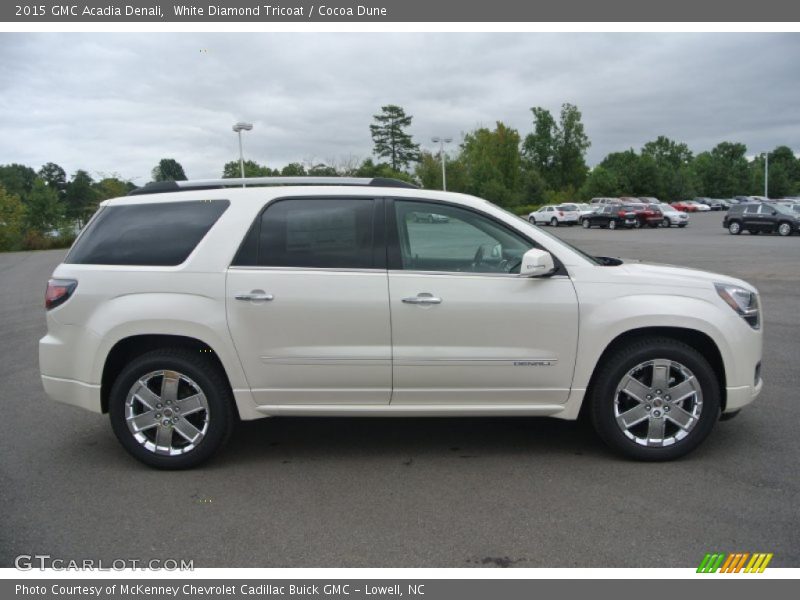 White Diamond Tricoat / Cocoa Dune 2015 GMC Acadia Denali