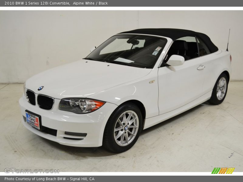 Alpine White / Black 2010 BMW 1 Series 128i Convertible