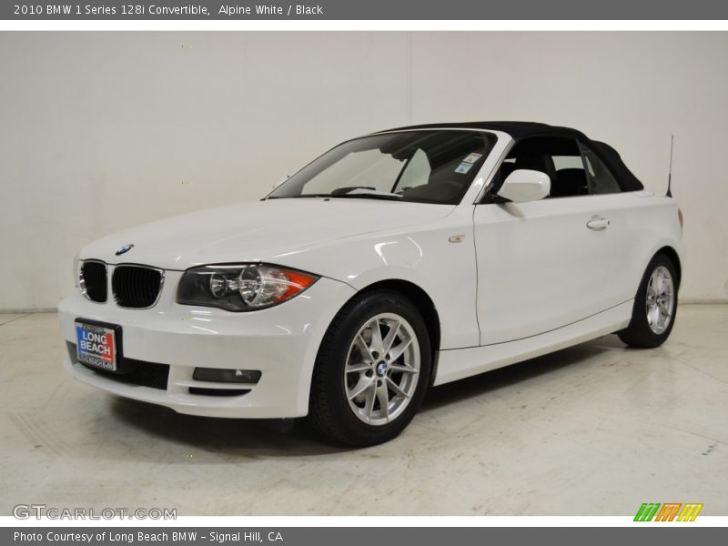 Alpine White / Black 2010 BMW 1 Series 128i Convertible
