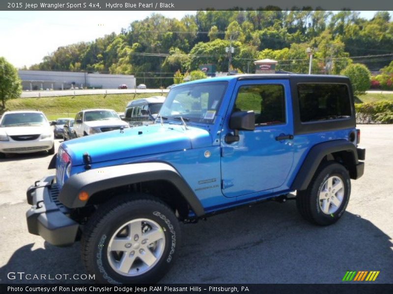 Hydro Blue Pearl / Black 2015 Jeep Wrangler Sport S 4x4