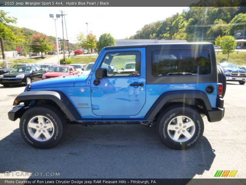 Hydro Blue Pearl / Black 2015 Jeep Wrangler Sport S 4x4