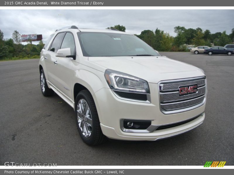 White Diamond Tricoat / Ebony 2015 GMC Acadia Denali