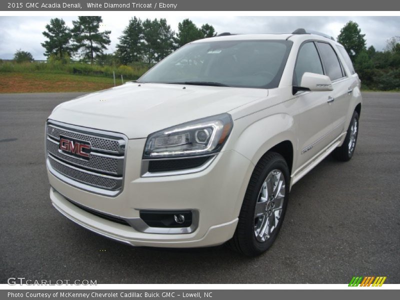 White Diamond Tricoat / Ebony 2015 GMC Acadia Denali