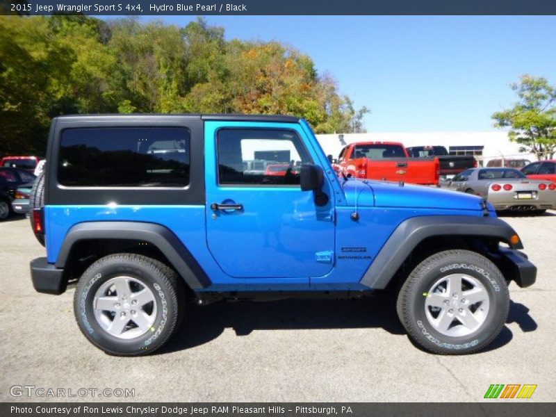 Hydro Blue Pearl / Black 2015 Jeep Wrangler Sport S 4x4
