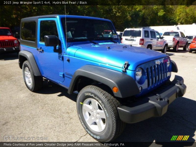 Hydro Blue Pearl / Black 2015 Jeep Wrangler Sport S 4x4