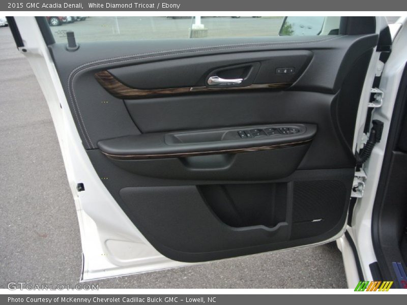 White Diamond Tricoat / Ebony 2015 GMC Acadia Denali