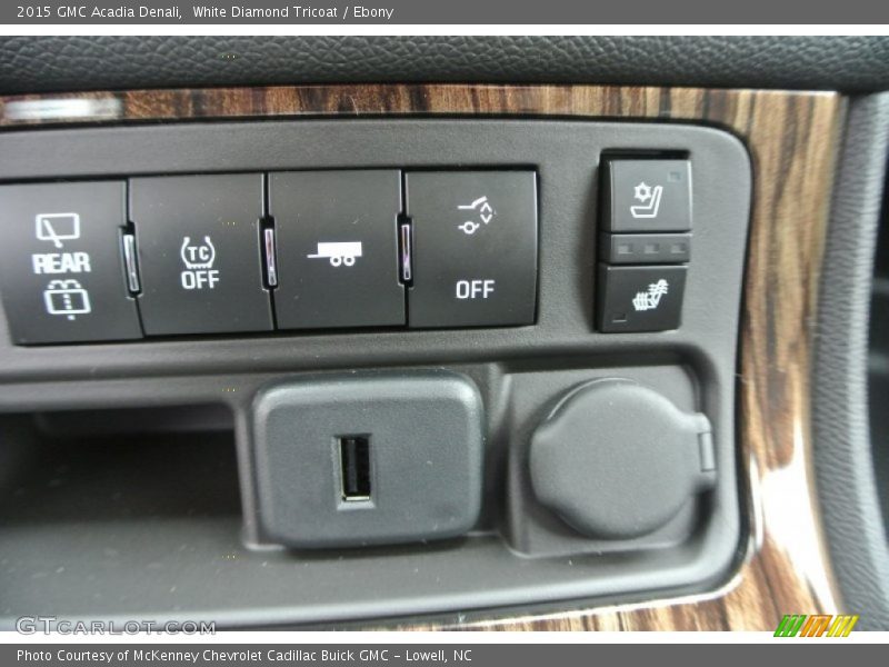 White Diamond Tricoat / Ebony 2015 GMC Acadia Denali