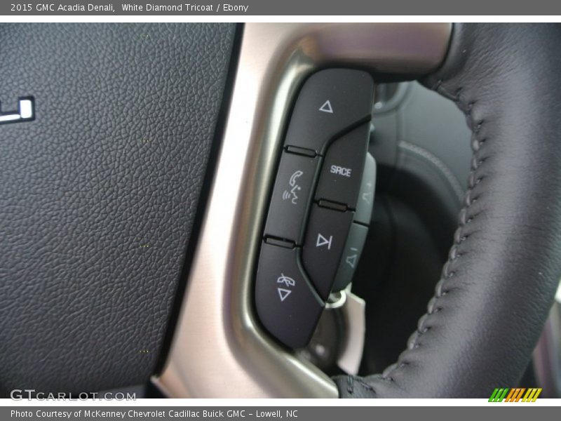 White Diamond Tricoat / Ebony 2015 GMC Acadia Denali