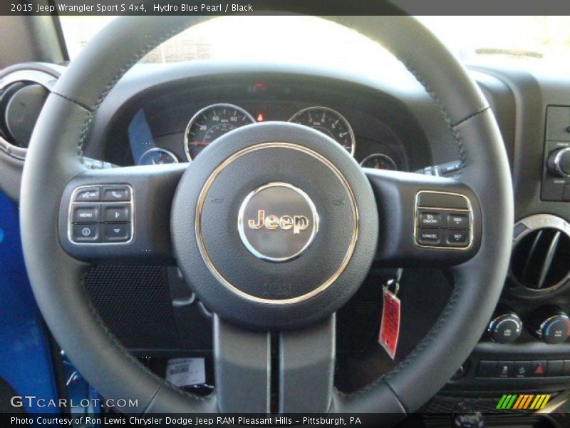 Hydro Blue Pearl / Black 2015 Jeep Wrangler Sport S 4x4