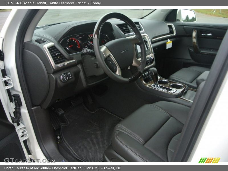 White Diamond Tricoat / Ebony 2015 GMC Acadia Denali