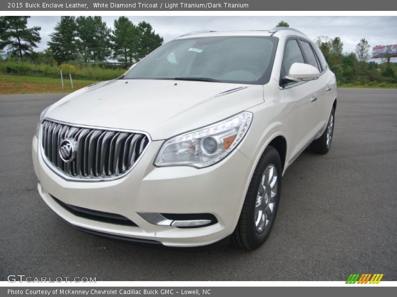 White Diamond Tricoat / Light Titanium/Dark Titanium 2015 Buick Enclave Leather