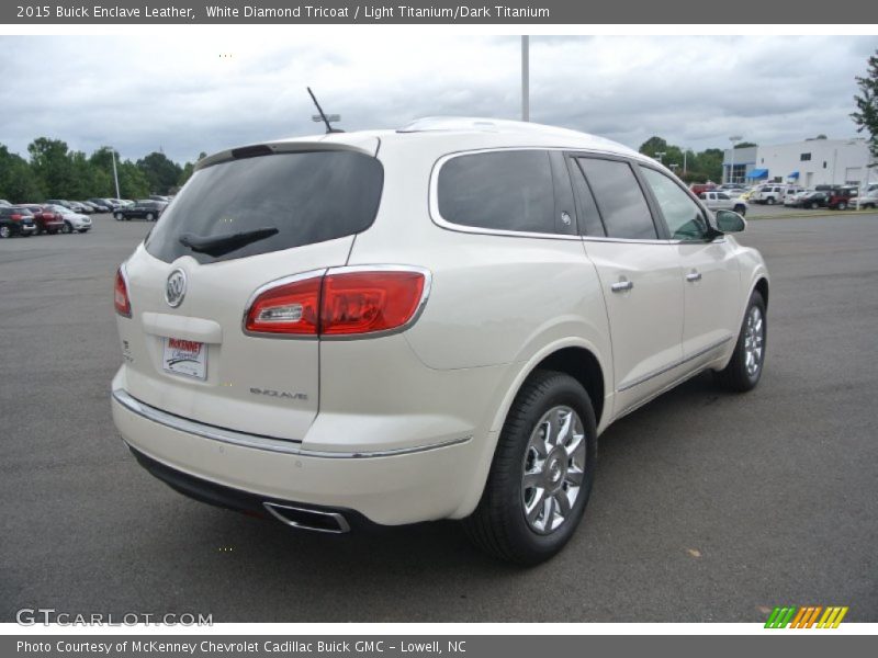 White Diamond Tricoat / Light Titanium/Dark Titanium 2015 Buick Enclave Leather