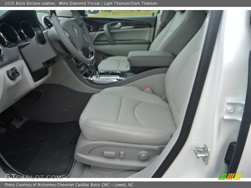 White Diamond Tricoat / Light Titanium/Dark Titanium 2015 Buick Enclave Leather