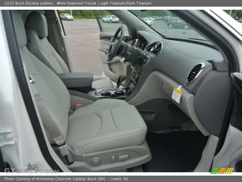 White Diamond Tricoat / Light Titanium/Dark Titanium 2015 Buick Enclave Leather
