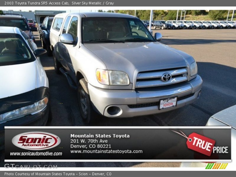 Silver Sky Metallic / Gray 2003 Toyota Tundra SR5 Access Cab
