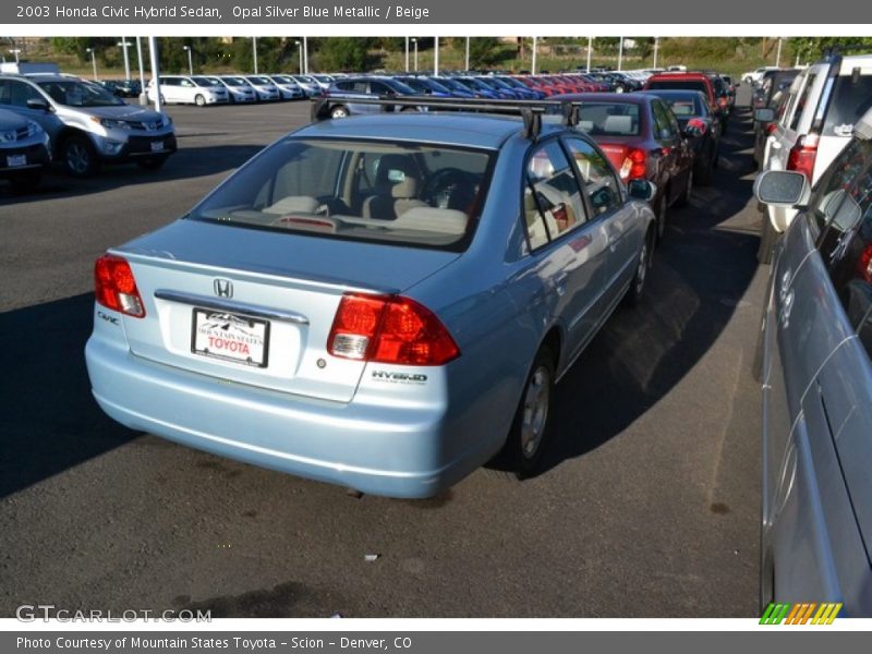 Opal Silver Blue Metallic / Beige 2003 Honda Civic Hybrid Sedan