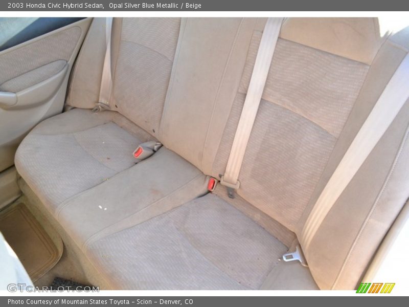 Opal Silver Blue Metallic / Beige 2003 Honda Civic Hybrid Sedan