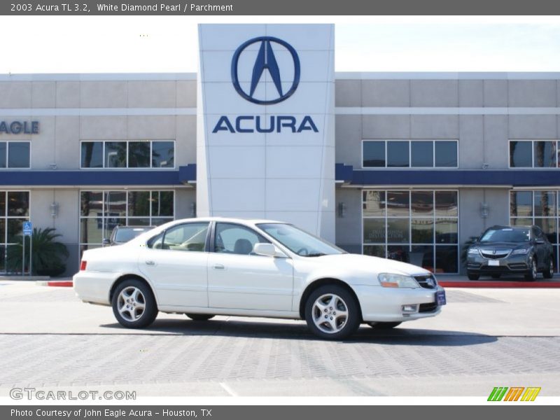 White Diamond Pearl / Parchment 2003 Acura TL 3.2