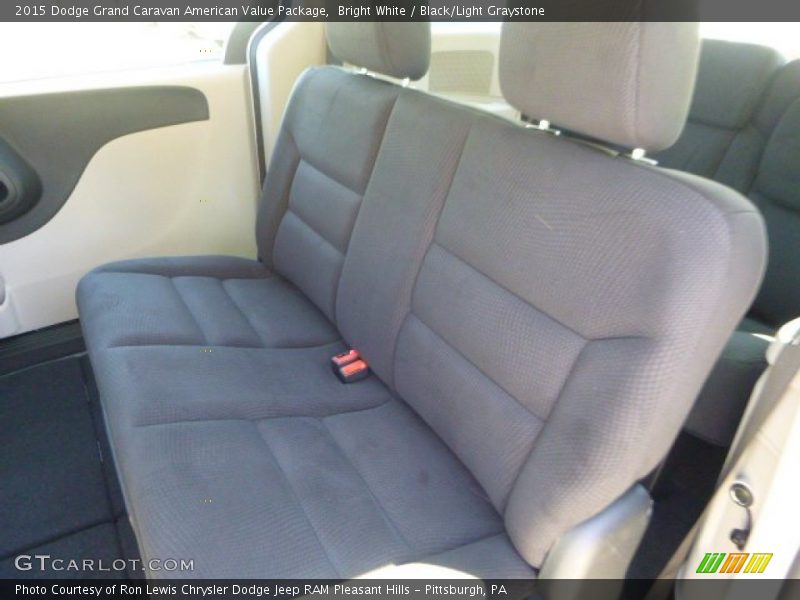 Bright White / Black/Light Graystone 2015 Dodge Grand Caravan American Value Package