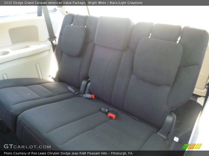 Bright White / Black/Light Graystone 2015 Dodge Grand Caravan American Value Package