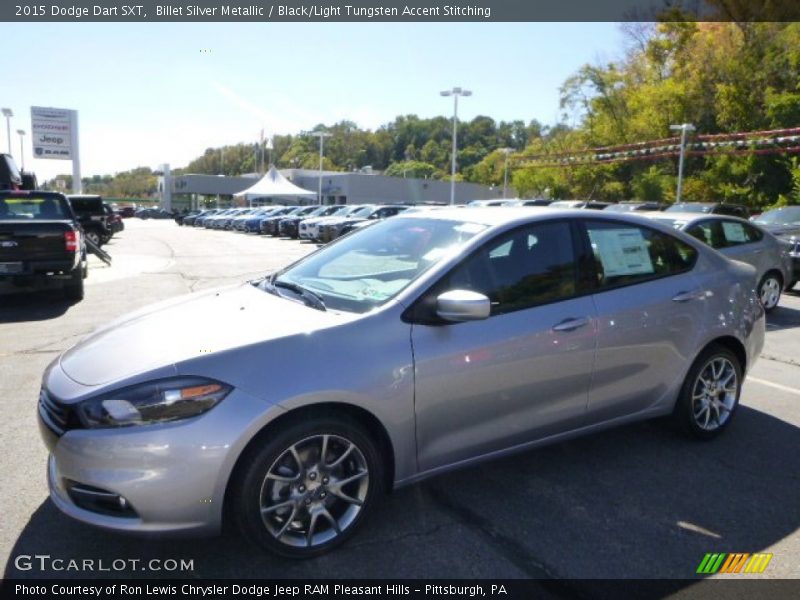 Billet Silver Metallic / Black/Light Tungsten Accent Stitching 2015 Dodge Dart SXT