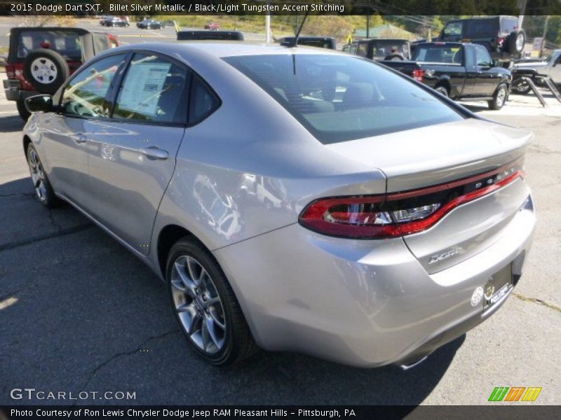 Billet Silver Metallic / Black/Light Tungsten Accent Stitching 2015 Dodge Dart SXT