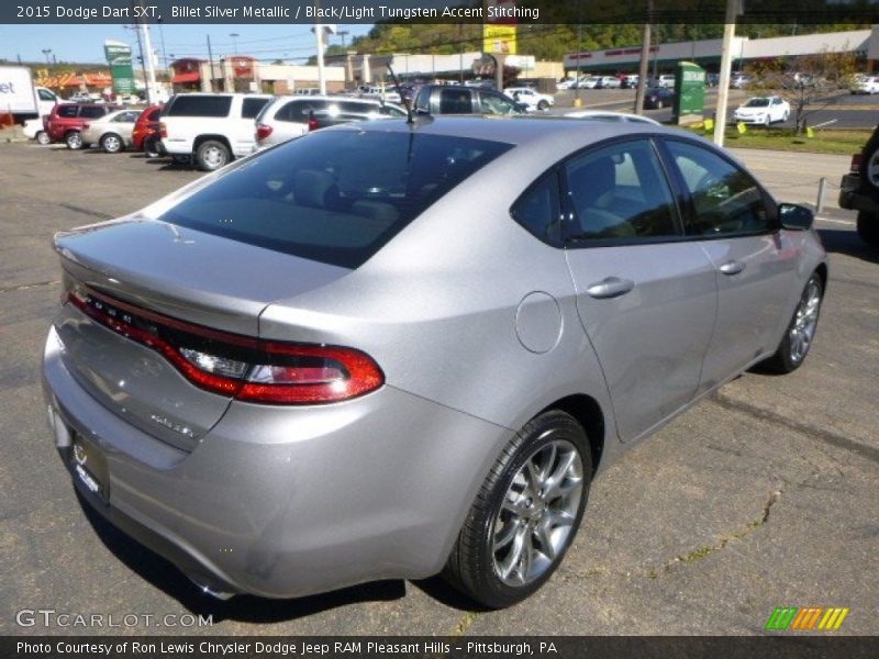 Billet Silver Metallic / Black/Light Tungsten Accent Stitching 2015 Dodge Dart SXT