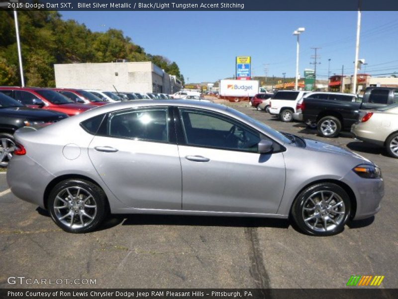 Billet Silver Metallic / Black/Light Tungsten Accent Stitching 2015 Dodge Dart SXT