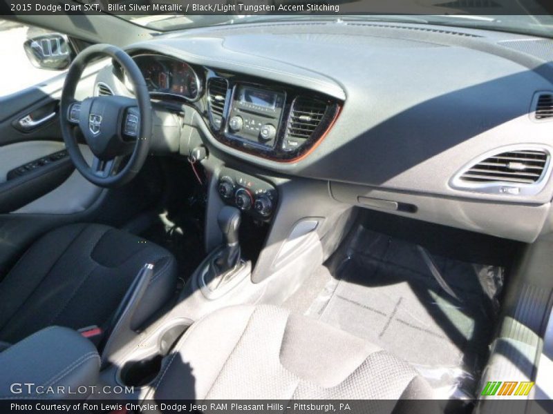 Billet Silver Metallic / Black/Light Tungsten Accent Stitching 2015 Dodge Dart SXT