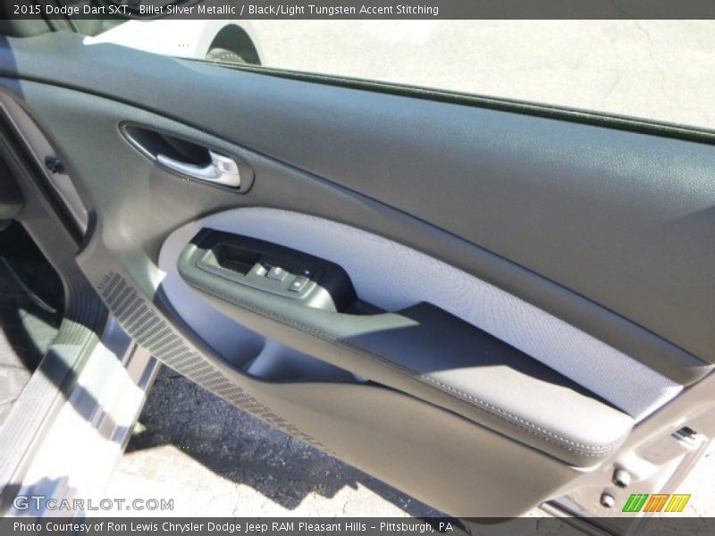 Billet Silver Metallic / Black/Light Tungsten Accent Stitching 2015 Dodge Dart SXT