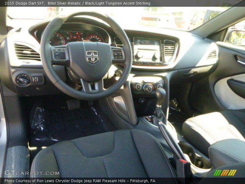 Billet Silver Metallic / Black/Light Tungsten Accent Stitching 2015 Dodge Dart SXT