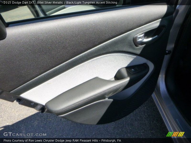 Billet Silver Metallic / Black/Light Tungsten Accent Stitching 2015 Dodge Dart SXT